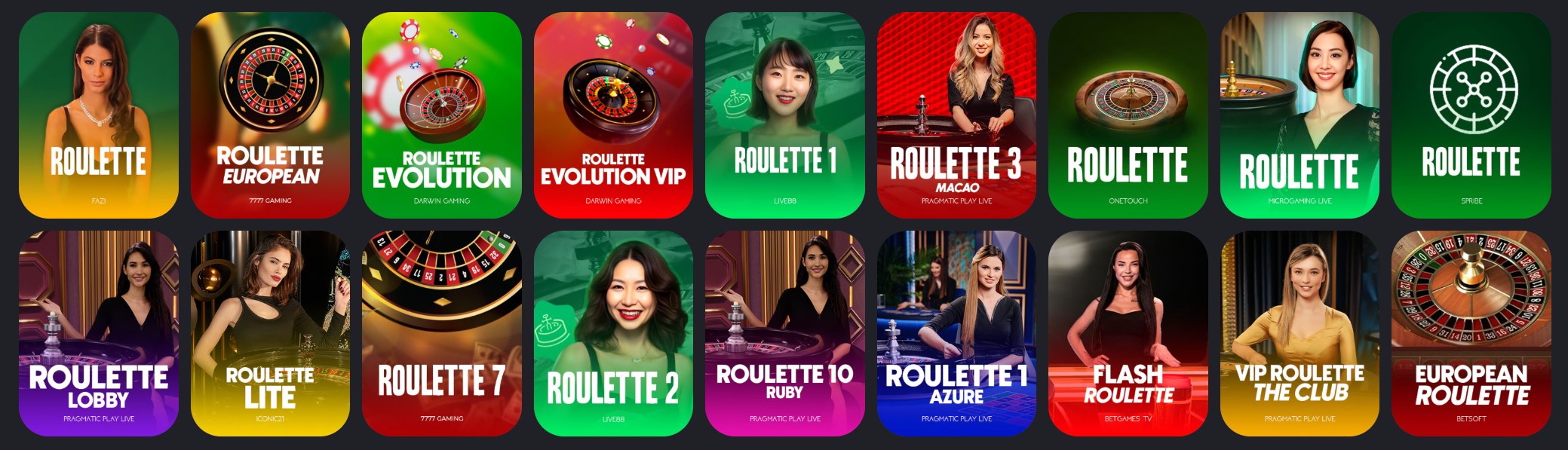 Golden Panda Casino — Tables live roulette disponibles
